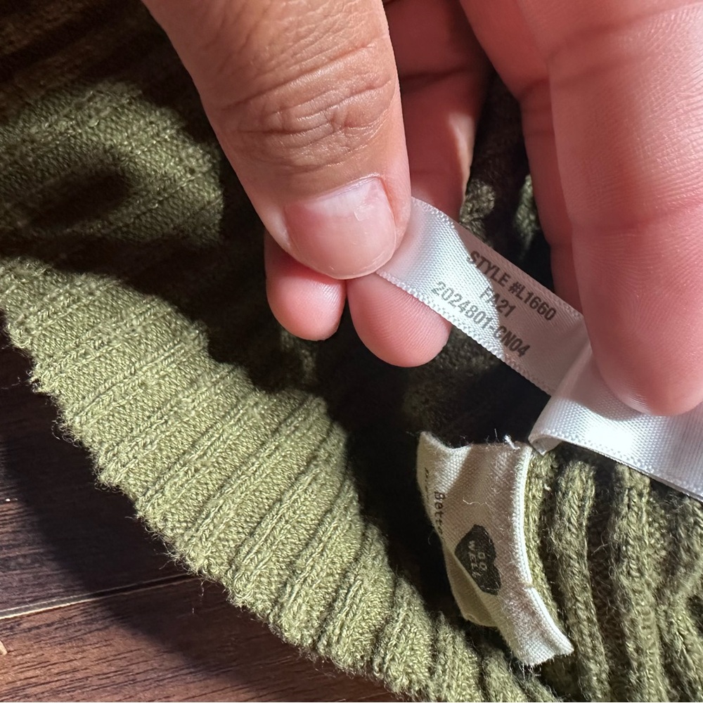 Madewell Green Shrunken Ribbed Cardigan Sweater - Picture 6 of 6